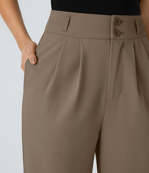 NWT Halara Flex™ High Waisted Shirred Straight Leg Work Pants Size XL