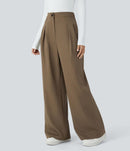 NWT Halara High Waisted Wide Leg Striped Work Pants Size Large