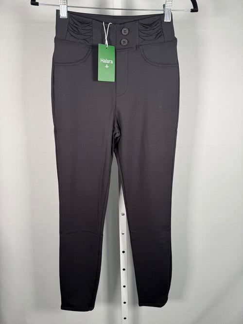 NWT Halara Flex™ High Waisted Decorative Pocket Skinny Work Pants Black Size XS