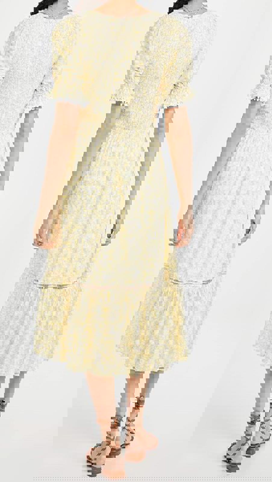 NWT REVOLVE Lost + Wander Sweet Summer Daze Midi Dress Yellow Size S