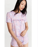 NWT REVOLVE by You Say Babydoll Short Sleeve Sleet Set Mauve Mist S