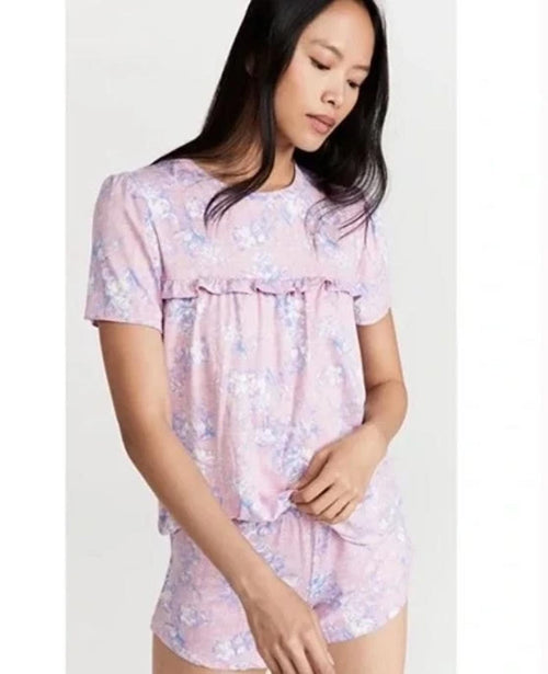 NWT REVOLVE by You Say Babydoll Short Sleeve Sleet Set Mauve Mist S