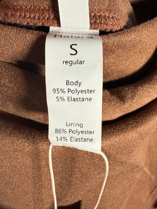 NWT Halara Suede Wrap Side Tie Mini Skirt in Pecan Pie S