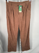 NWT Halara High Waisted Corduroy Casual Pants Cocoa Brown Size Large Tall