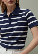 NWT Piombo Striped Pique Polo Shirt Size XXL