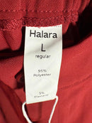 NWT Halara High Waisted Pocket Shirred Straight Leg Work Pant Madder Brown Large