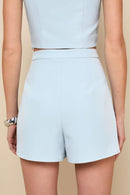 NWT Lulus Sensational Always Light Blue Mini Skort Size XL