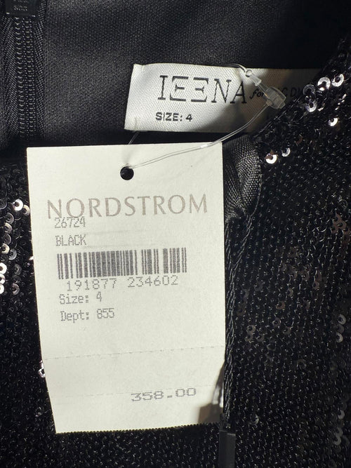 NWT Mac Duggal 26724 Black Sequined Structured Faux Blazer Mini Dress Size 4