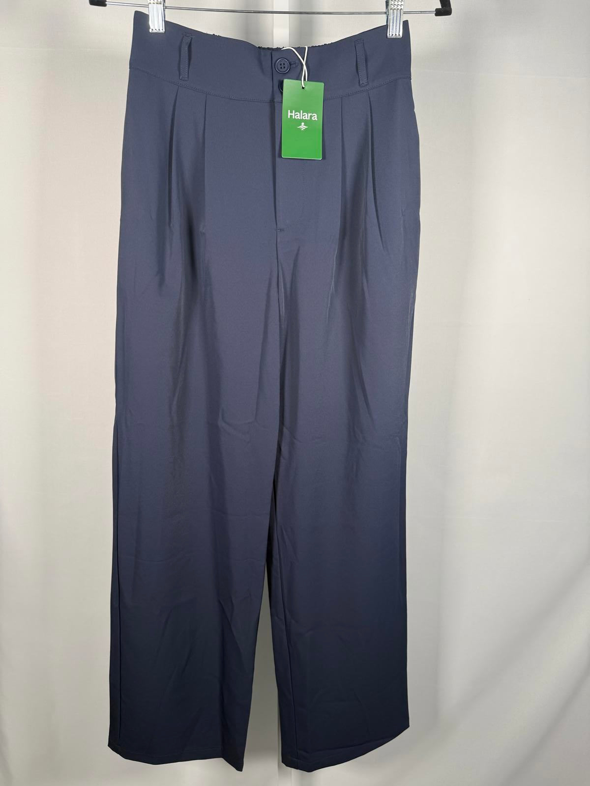 NWT Halara High Waisted Zipper Pocket Shirred Straight Leg Work Pants - Small