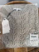 NWT English Factory Fuzzy Knit Sweater Heather Gray Size S