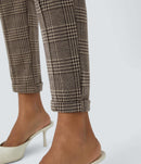 NWT Halara Flex™ Mid Rise Drawstring Pocket Houndstooth Plaid Work Pants Size XS
