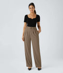 NWT Halara Flex™ High Waisted Shirred Straight Leg Work Pants Size XL