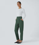 NWT Halara High Waisted Pocket Solid Work Tapered Pants Size Small
