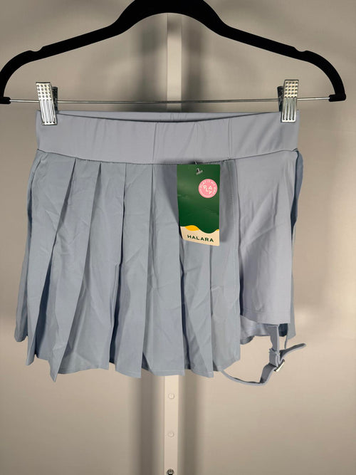 NWT Halara Breezeful Pleated 2-in-1 Adjustable Buckle Skirt Ballard Blue XS