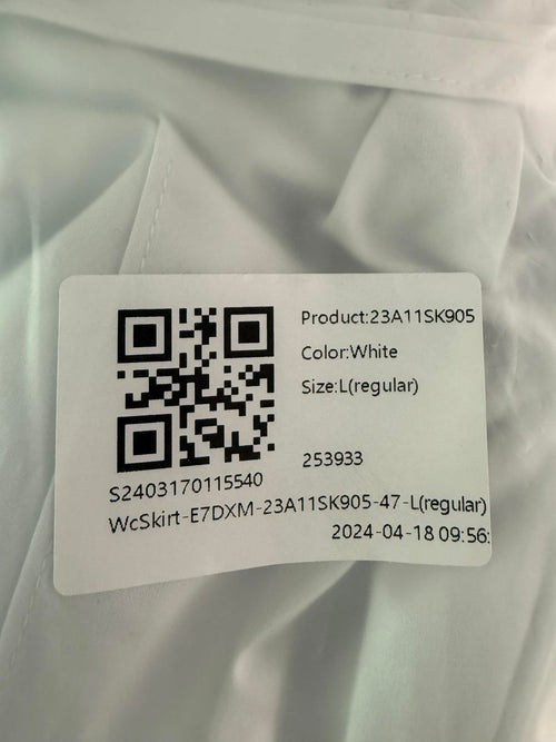 NWT Halara Breezeful Tie Front Flowy 2-in-1 Maxi Casual Skirt White L