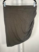 NWTHalara Mid Rise Ruched Asymmetric Hem Bodycon Mini Casual Skirt Black XL