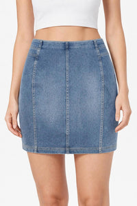 NWT Halara Denim Mini Skirt High Waisted Straight Size XS