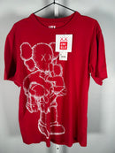 Kaws x Uniqlo UT 2016 Short Sleeve Graphic T-Shirt "Clean Slate" Red Size XL NWT