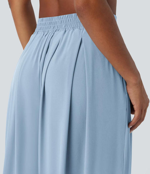 NWT Halara Breezefu High Waisted Wide Leg Flowy Palazzo Quick Dry Casual Pants-M