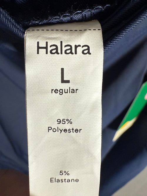 NWT Halara High Waisted Zipper Pocket Shirred Straight Leg Work Pants Size Large