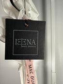 NWT Mac Duggal Apparel White Ruffled Cut-Out V Neck Mini Dress Size 4