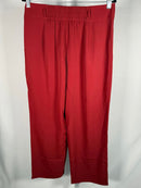 NWT Halara High Waisted Pocket Shirred Straight Leg Work Pant Madder Brown Large