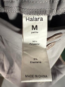 NWT Halara High Waisted Pocket Shirred Straight Leg Work Pant Gray Size M Petite