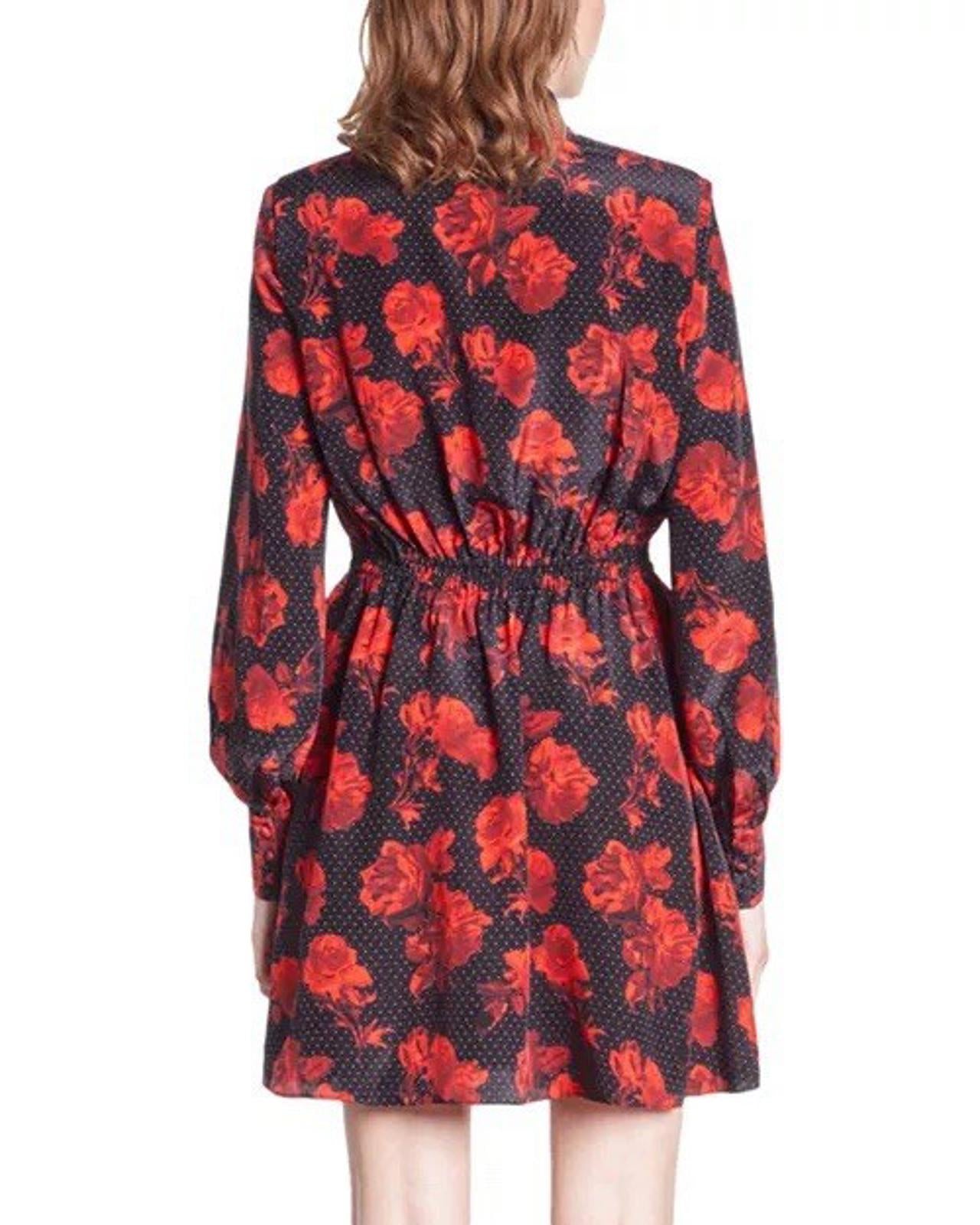 The Kooples Dots & Roses 100% Silk Dress Size US XS NWT