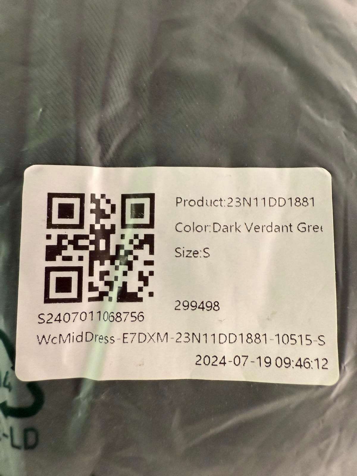 NWT Halara Ribbed Cowl Neck Lace Up Midi Dress Green S