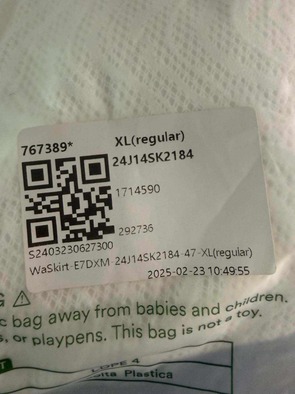 NWT Halara Women's White Textured Midi Skirt Size XL