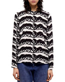 The Kooples Wild Panther Print Blouse 100% Viscose US Small / FR 1 NWT $215
