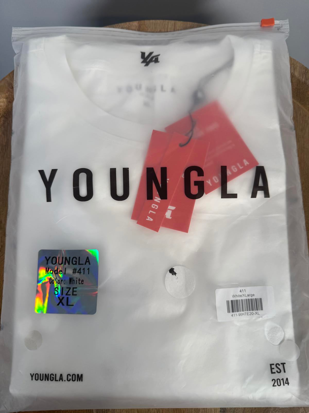 NWT YOUNGLA 411 PERFECT TEE - STRAIGHT BOTTOM SIZE XL