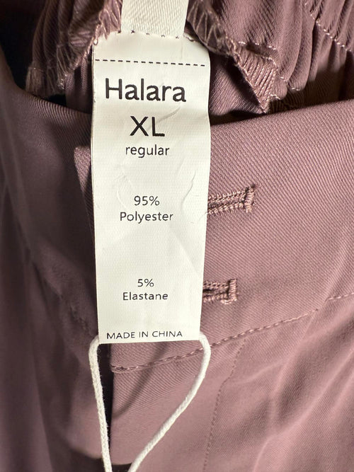 NWT Halara Flex™ High Waisted Zipper Pocket Shirred Straight Leg Work Pants XL