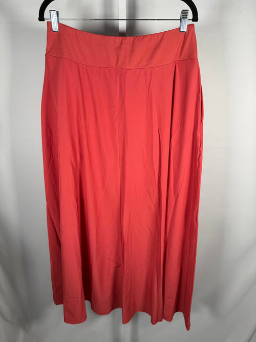 NWT Halara Breezeful High Waisted Pocket 2-in-1 Flowy Maxi Skirt Flame Red - L
