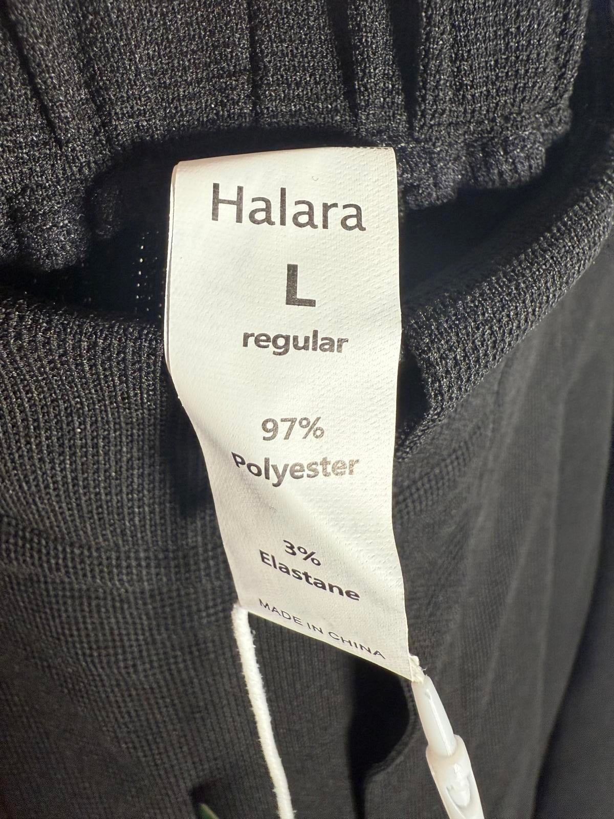 NWT Halara Flex™ High Waisted Pocket Wide Leg Waffle Work Pants Black Size L