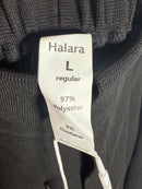 NWT Halara Flex™ High Waisted Pocket Wide Leg Waffle Work Pants Black Size L