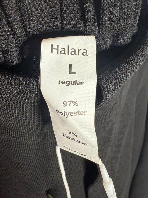 NWT Halara Flex™ High Waisted Pocket Wide Leg Waffle Work Pants Black Size L