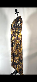 SLNY SL FASHIONS Print Faux Wrap Maxi Dress Size 6