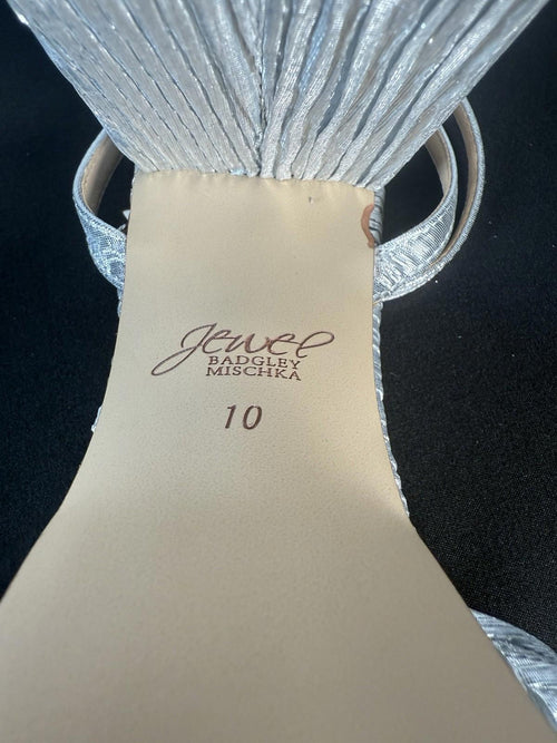 JEWL BADGLEY MISCHKA Tyler Ribbed Open Toe Block Heels SIZE 10