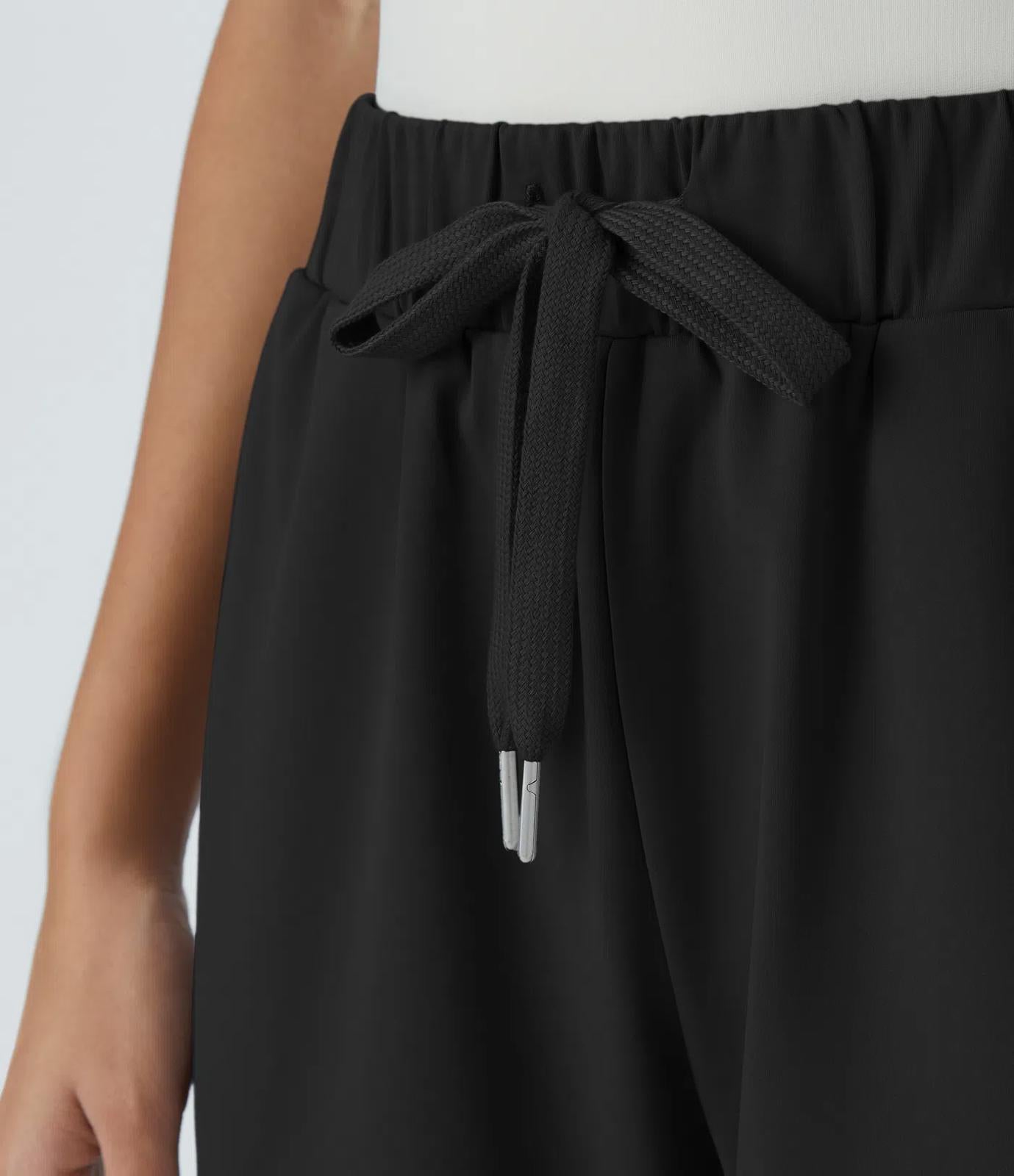 NWT HalaraFlex™ Mid Rise Drawstring Pocket Work Pants Black L