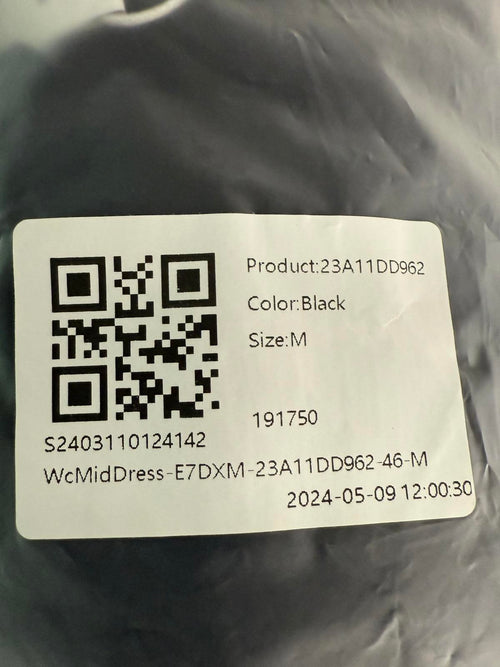 NWT Halara Deep V Neck Sleeveless Tie Back Pocket Flowy Dress Black -Size M