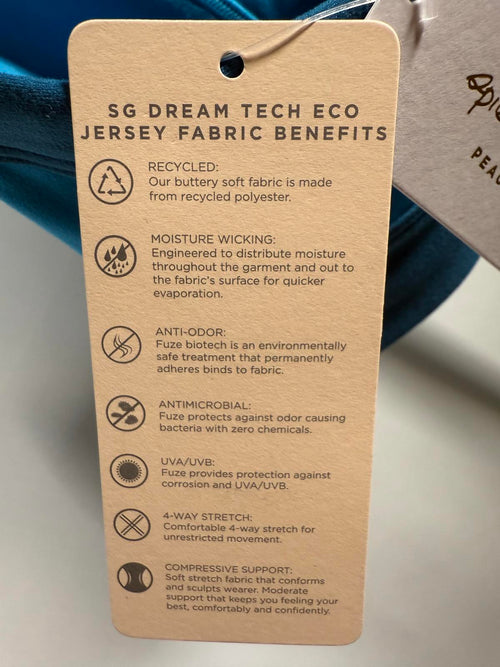 Spiritual Gangster Sports Bra Two-Tone Teal Aurora - L