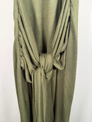 Atelier Olive Green Maxi Dress with Tie Detail Size M