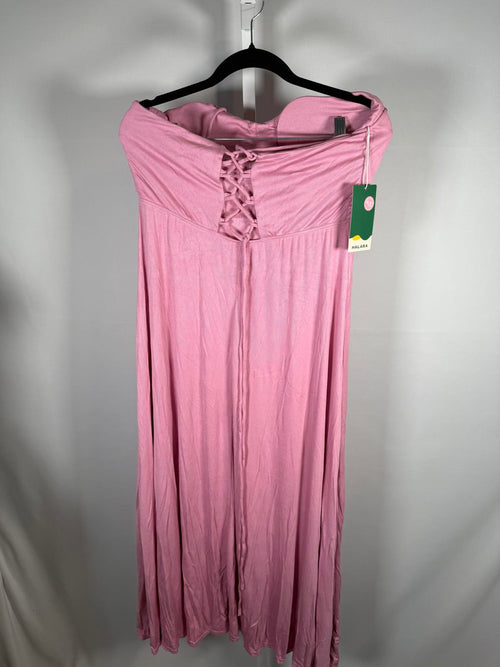 NWT Halara Ribbed Cowl Neck Lace Up Midi Dress Sweet Lilac L