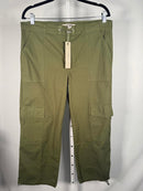 NWT Hudson Women's Drawstring Cargo Parachute Pants Green Size Medium