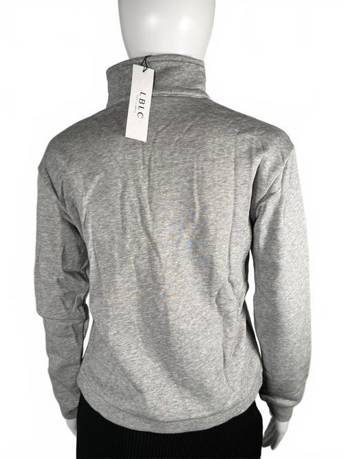 LBLC The Label Tamara V-Neck Sweatshirt Heather Grey Sweat Size XS