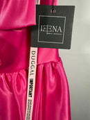 NWT Leena 2 for Mac Duggal 49616 Fuchsia Bow Front Bubble Hem Mini Dress Size 10