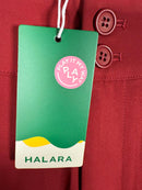 NWT Halara High Waisted Pocket Shirred Straight Leg Work Pant Madder Brown Large