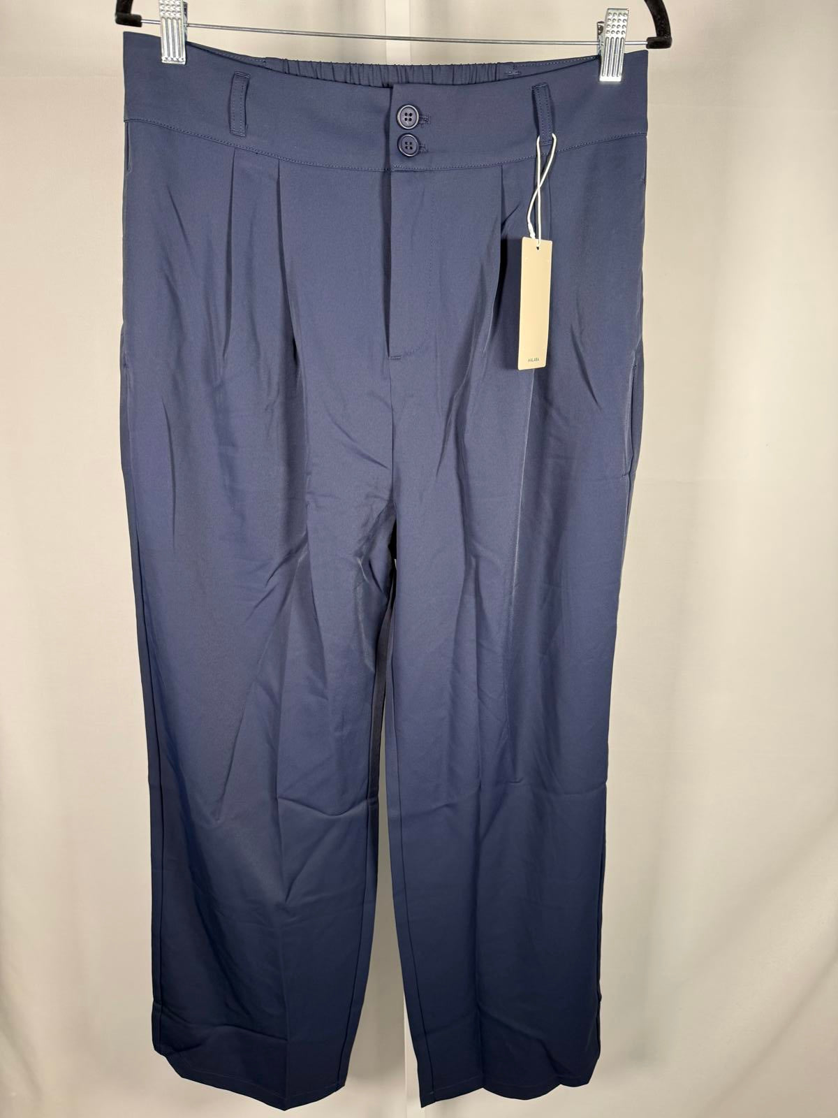 NWT Halara High Waisted Zipper Pocket Shirred Straight Leg Work Pants Size Large