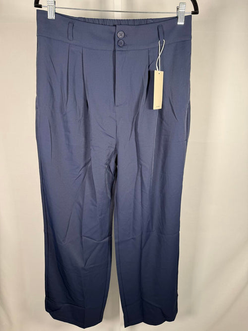 NWT Halara High Waisted Zipper Pocket Shirred Straight Leg Work Pants Size Large
